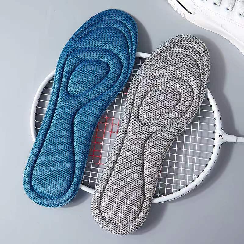 4Pcs Memory Foam Orthopedic Insoles for Shoes Antibacterial Deodorization Sweat Absorption Insert Sport Shoes Running Pads