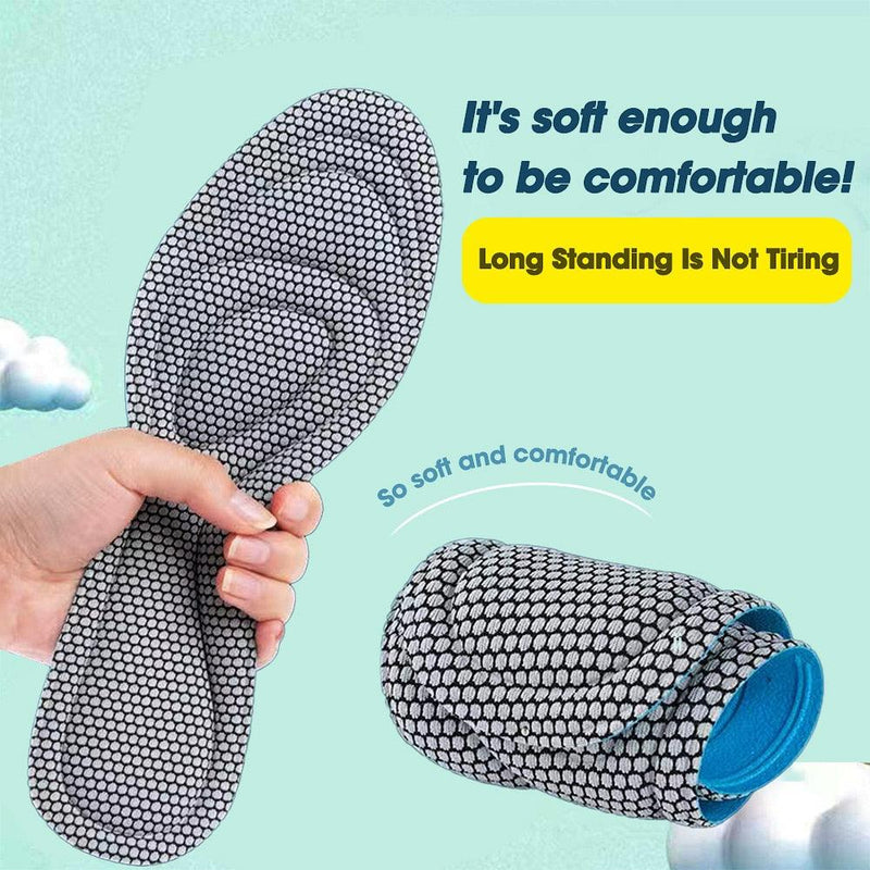 4Pcs Memory Foam Orthopedic Insoles for Shoes Antibacterial Deodorization Sweat Absorption Insert Sport Shoes Running Pads