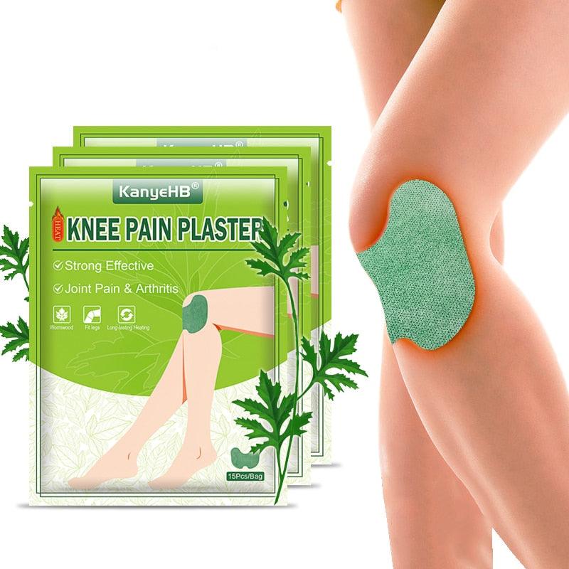 15pcs  Knee Plaster Knee Patch Wormwood  Extract Analgesic Cartilage Pain Relieving Patch Self-Heating Herbal Sticker